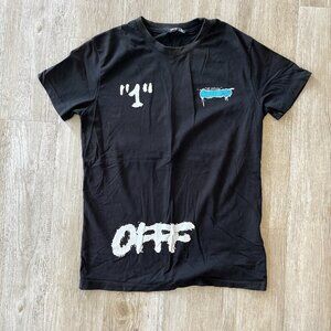 Mens Off-White Black Graphic Tshirt - M